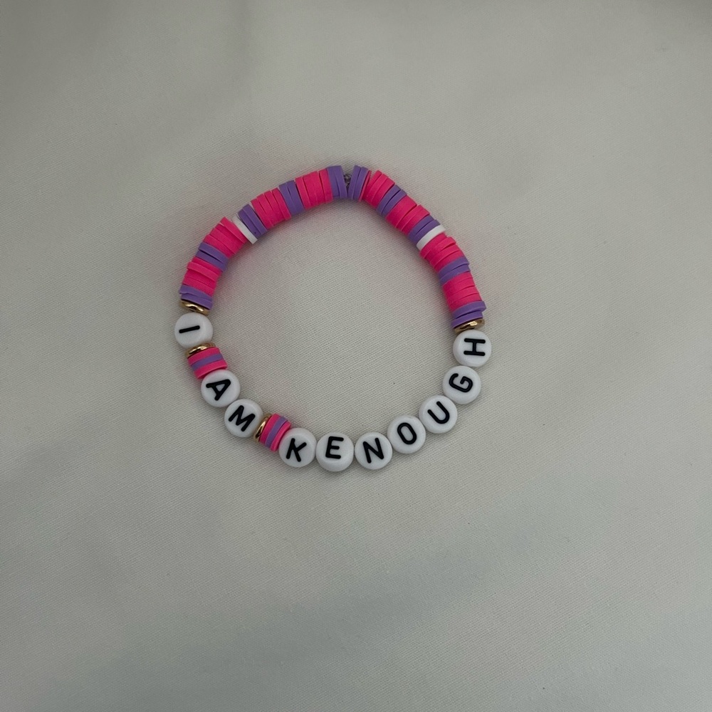“I am kenough” barbie clay beaded bracelet